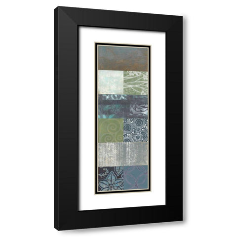 Zen Panel II Black Modern Wood Framed Art Print with Double Matting by Vision Studio