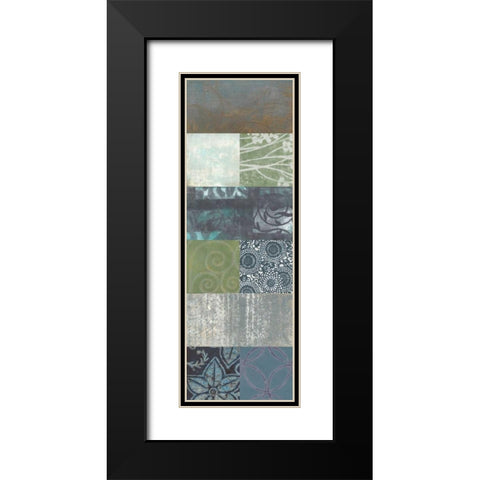 Zen Panel II Black Modern Wood Framed Art Print with Double Matting by Vision Studio