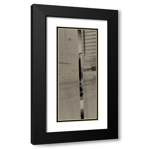 City View II Black Modern Wood Framed Art Print with Double Matting by Ling, Tang
