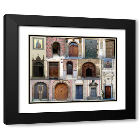Doors III Black Modern Wood Framed Art Print with Double Matting by Christensen, Jim