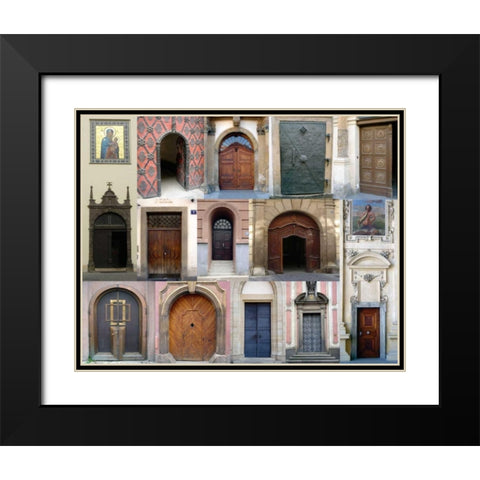 Doors III Black Modern Wood Framed Art Print with Double Matting by Christensen, Jim