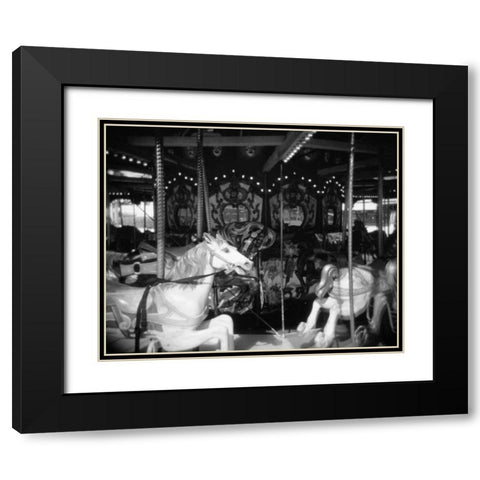 Carousel I Black Modern Wood Framed Art Print with Double Matting by Christensen, Jim