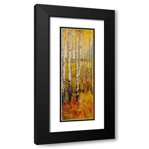 Custom Vivid Birch Forest II (ASH) Black Modern Wood Framed Art Print with Double Matting by OToole, Tim