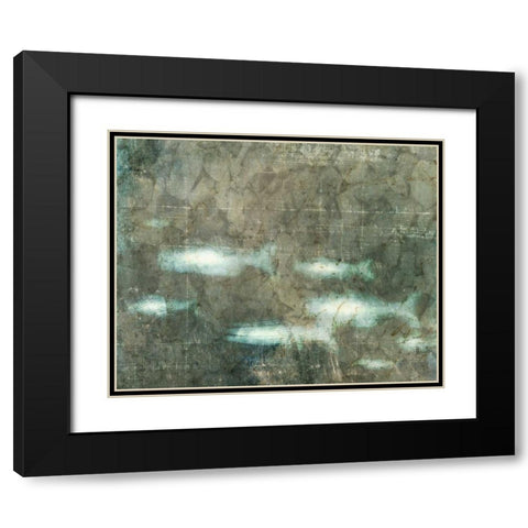 New School II Black Modern Wood Framed Art Print with Double Matting by Vision Studio