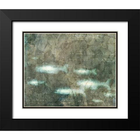 New School II Black Modern Wood Framed Art Print with Double Matting by Vision Studio