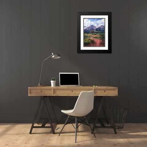 Flowers for Mama Black Modern Wood Framed Art Print with Double Matting by Sorenson, Jack