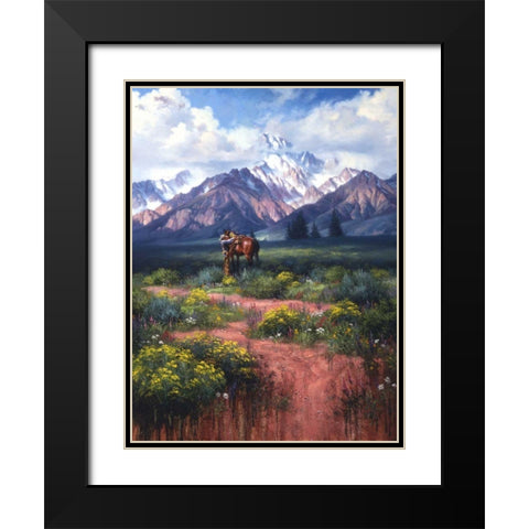 Flowers for Mama Black Modern Wood Framed Art Print with Double Matting by Sorenson, Jack