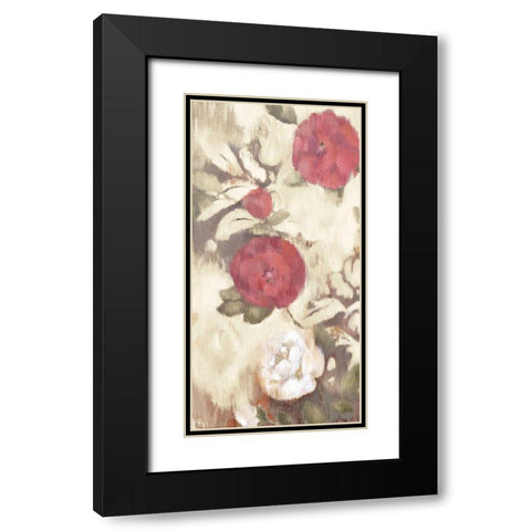 Ikat Rose III Black Modern Wood Framed Art Print with Double Matting by Cohen, Marietta