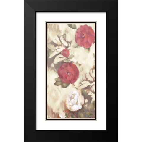 Ikat Rose III Black Modern Wood Framed Art Print with Double Matting by Cohen, Marietta