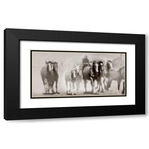 The Chase III Black Modern Wood Framed Art Print with Double Matting by Drost, David