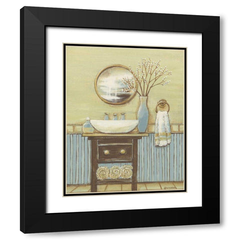 Seabreeze Bath I Black Modern Wood Framed Art Print with Double Matting by Russell, Wendy