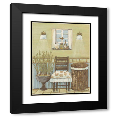 Seabreeze Bath III Black Modern Wood Framed Art Print with Double Matting by Russell, Wendy