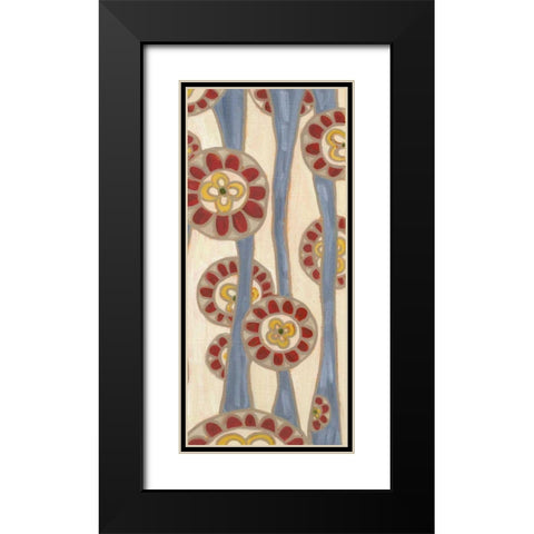 Flowing Flowers II Black Modern Wood Framed Art Print with Double Matting by Deans, Karen