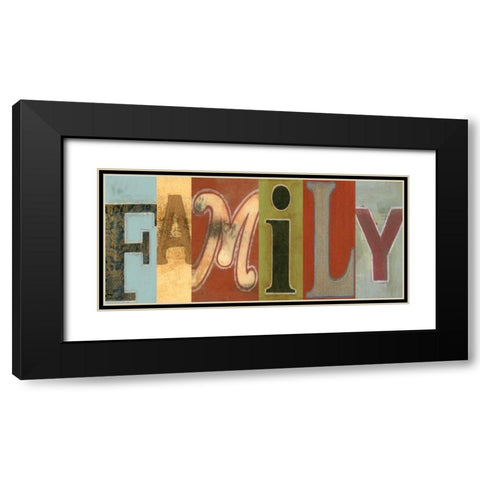 Family Panel Black Modern Wood Framed Art Print with Double Matting by Vision Studio