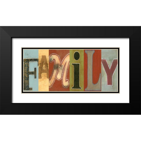 Family Panel Black Modern Wood Framed Art Print with Double Matting by Vision Studio