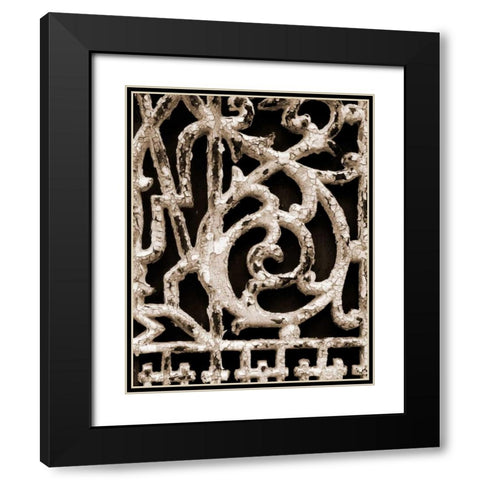 Ornament III Black Modern Wood Framed Art Print with Double Matting by Christensen, Jim