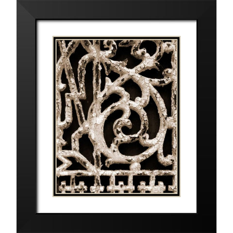 Ornament III Black Modern Wood Framed Art Print with Double Matting by Christensen, Jim
