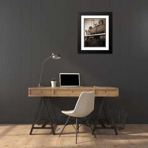 Olde Time Travel I Black Modern Wood Framed Art Print with Double Matting by Christensen, Jim