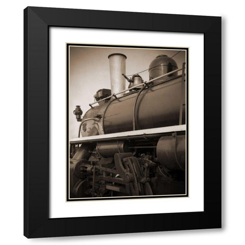 Olde Time Travel I Black Modern Wood Framed Art Print with Double Matting by Christensen, Jim