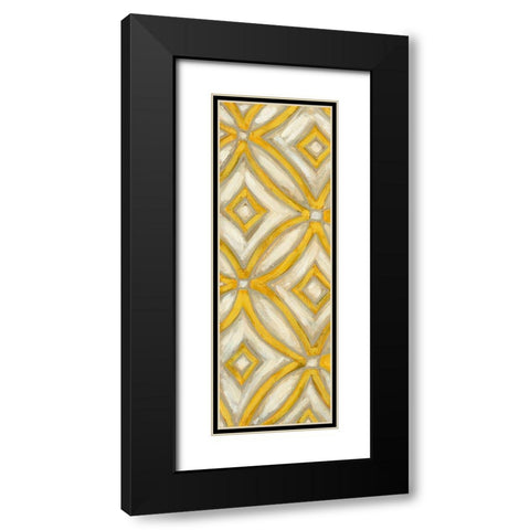 2-Up Earthen Patterns II Black Modern Wood Framed Art Print with Double Matting by Deans, Karen