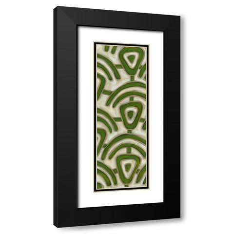 2-Up Earthen Patterns IV Black Modern Wood Framed Art Print with Double Matting by Deans, Karen