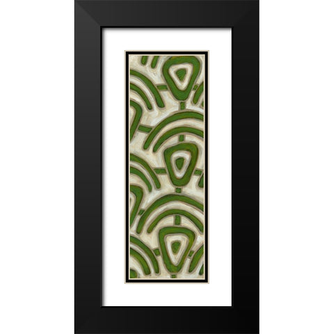 2-Up Earthen Patterns IV Black Modern Wood Framed Art Print with Double Matting by Deans, Karen