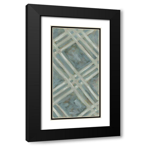 Primary Pattern II Black Modern Wood Framed Art Print with Double Matting by Deans, Karen