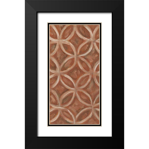 Primary Pattern III Black Modern Wood Framed Art Print with Double Matting by Deans, Karen