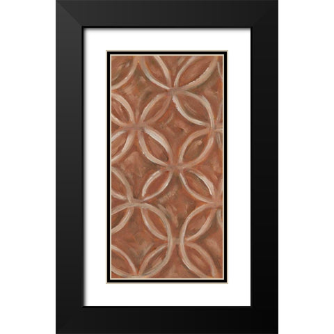 Primary Pattern IV Black Modern Wood Framed Art Print with Double Matting by Deans, Karen