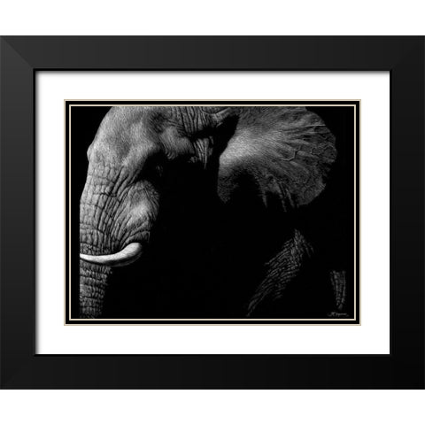 Wildlife Scratchboards III Black Modern Wood Framed Art Print with Double Matting by Chapman, Julie T.