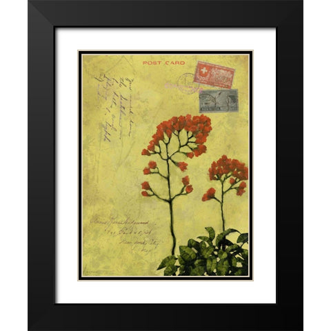 Postage VII Black Modern Wood Framed Art Print with Double Matting by Novak, Rick