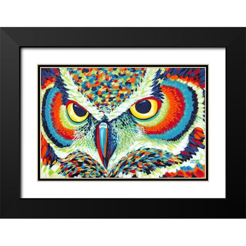 Bright Eyes Black Modern Wood Framed Art Print with Double Matting by Vitaletti, Carolee