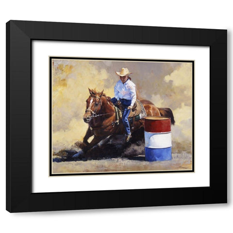 You Go Girl Black Modern Wood Framed Art Print with Double Matting by Chapman, Julie T.