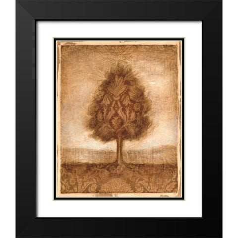 Patterned Maple I Black Modern Wood Framed Art Print with Double Matting by Harper, Ethan