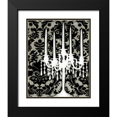 Patterned Candelabra I Black Modern Wood Framed Art Print with Double Matting by Harper, Ethan