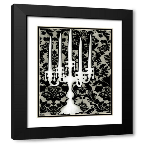 Patterned Candelabra II Black Modern Wood Framed Art Print with Double Matting by Harper, Ethan