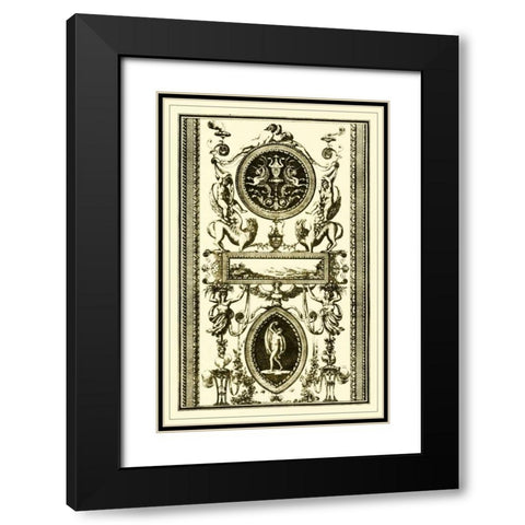 Ivory Screen II Black Modern Wood Framed Art Print with Double Matting by Vision Studio
