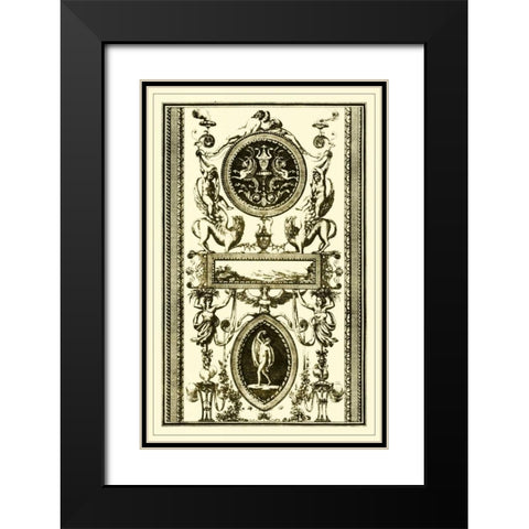 Ivory Screen II Black Modern Wood Framed Art Print with Double Matting by Vision Studio