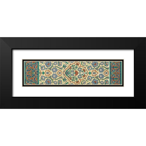 Panel Arabesque I Black Modern Wood Framed Art Print with Double Matting by Vision Studio