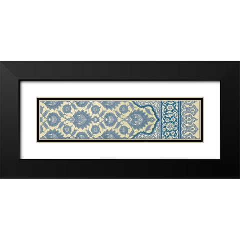 Panel Arabesque II Black Modern Wood Framed Art Print with Double Matting by Vision Studio