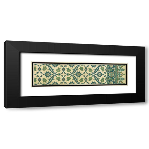 Panel Arabesque IV Black Modern Wood Framed Art Print with Double Matting by Vision Studio