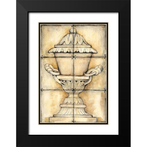 Ceramic Urn I Black Modern Wood Framed Art Print with Double Matting by Goldberger, Jennifer