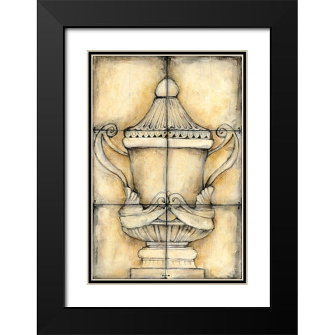 Ceramic Urn II Black Modern Wood Framed Art Print with Double Matting by Goldberger, Jennifer