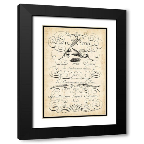 The Art of Penmanship Black Modern Wood Framed Art Print with Double Matting by Vision Studio