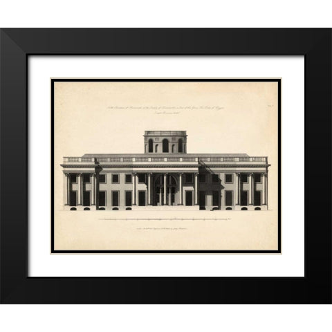 Antique Façade I Black Modern Wood Framed Art Print with Double Matting by Richardson