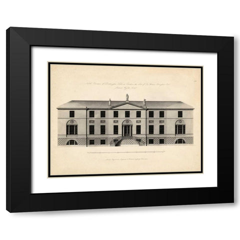 Antique Façade II Black Modern Wood Framed Art Print with Double Matting by Richardson
