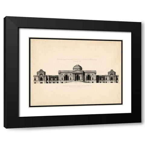 Antique Facade III Black Modern Wood Framed Art Print with Double Matting by Richardson