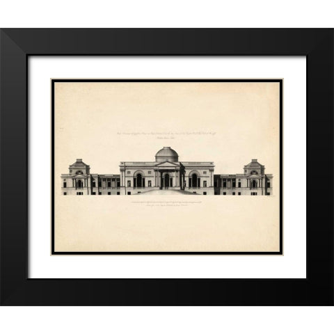 Antique Facade III Black Modern Wood Framed Art Print with Double Matting by Richardson