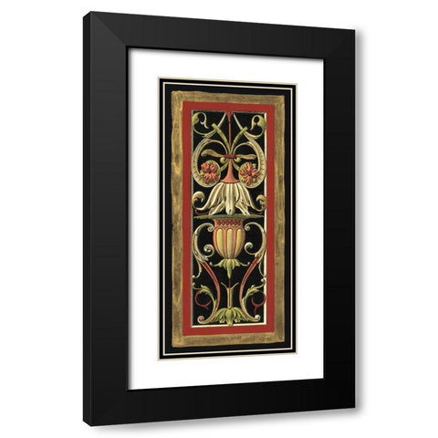 Parisian Panel I Black Modern Wood Framed Art Print with Double Matting by Vision Studio