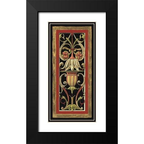 Parisian Panel I Black Modern Wood Framed Art Print with Double Matting by Vision Studio